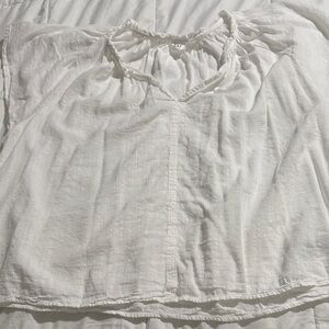 GAP Ivory Blouse with Gathered Details